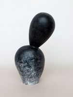 Steinzeug,2017-Hohlkorper,Pigment,-Wachs,-H-30-cm